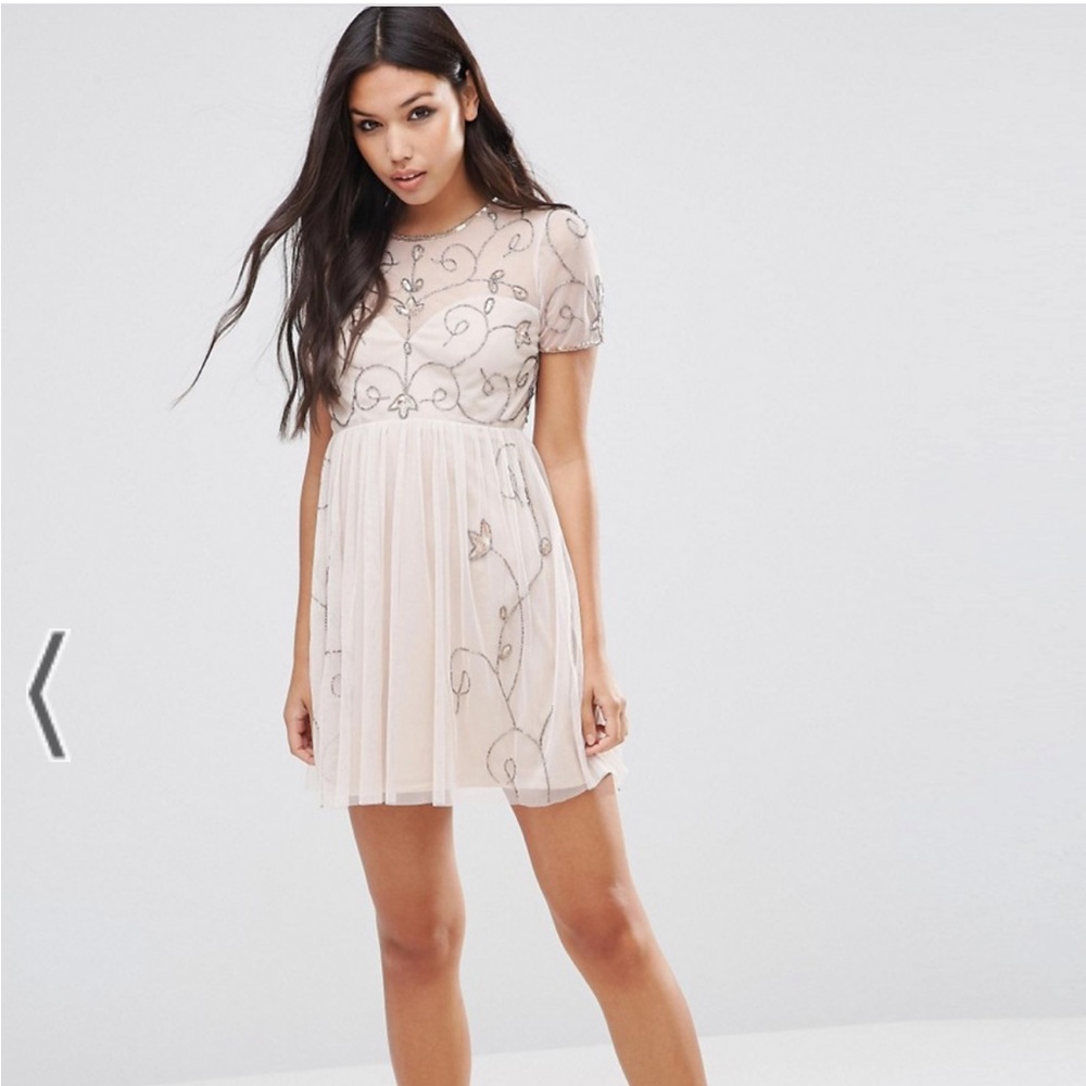 [ASOS] Boohoo Boutique Embellished Skater Dress US size 10